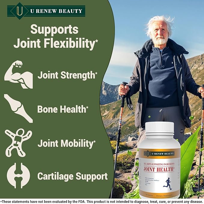 Glucosamine Chondroitin MSM and Hyaluronic Acid Supplements with Glucosamine Hydrochloride 1400mg&MSM 1350mg,Used for Cartilage & Joint Support&Flexibility,Non-GMO Ingredients,90 Tablets