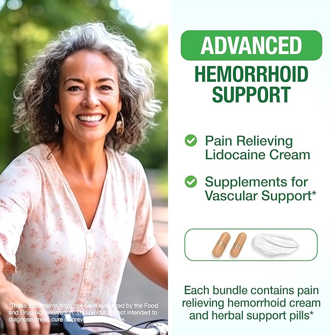 HemRid Complete Hemorrhoid Care System – Potent 5% Lidocaine Cream for Rapid Topical Comfort, Max Ultra Capsules for Ongoing Vascular Health and Circulatory Support
