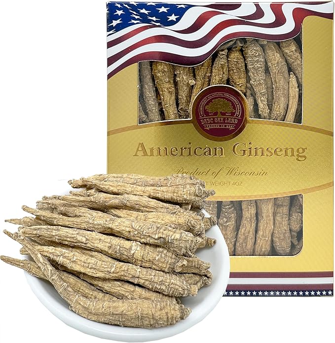 DOL Hand-Selected Cultivated American Wisconsin Farmed Ginseng Root | Long Medium 美國威斯康辛長枝西洋參 花旗參礼盒 4OZ=113g/Box