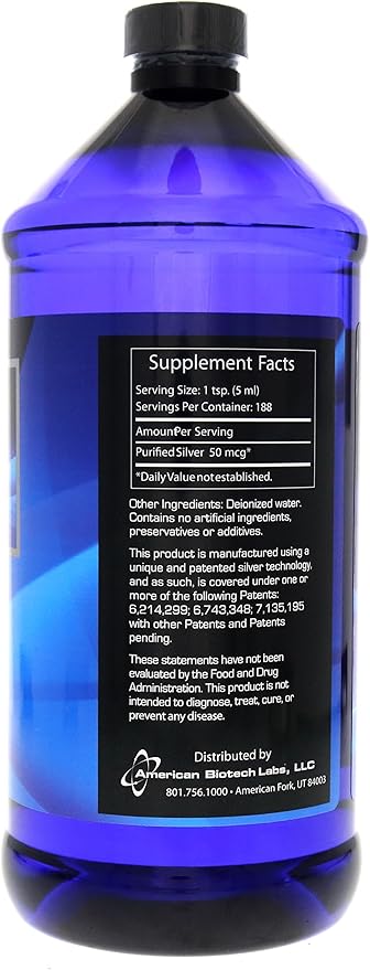 American Biotech Labs ASAP 10 PPM Silver Sol Immune System Support | 2 Pack of 32 Oz Totalling 64 Oz