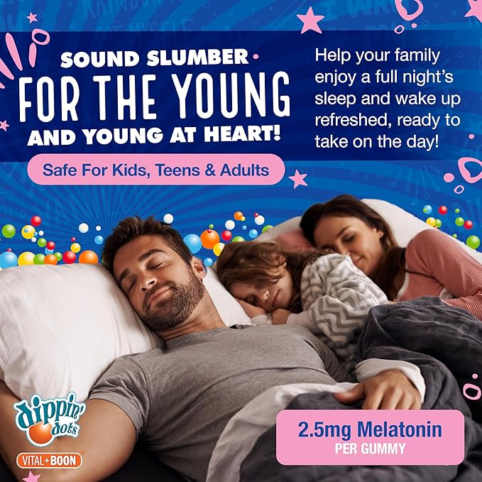 Melatonin Sleep Support Gummies (60 Count Pack of 2) Strawberry Sunset Creme Flavor Chews | 2.5mg Per Gummy Sleep Supplement for Children and Adults | Supplement for Faster & Better Sleep