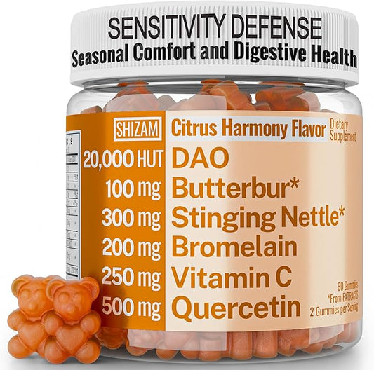 DAO Bromelain Enzyme Gummies with Butterbur Quercetin Stinging Nettle Root Extract, DAO Diamine Oxidase Enzyme, Powder Tincture Tablet Tea Alt Supplement, Leaf 500mg