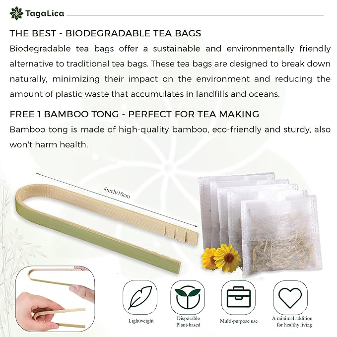 Tagalica Premium Dandelion Root Tea Bags - 25 Count, 100% Natural & Pure, Eco-Conscious, Herbal Tea, No Sugar, No Caffeine, No Gluten, Vegan