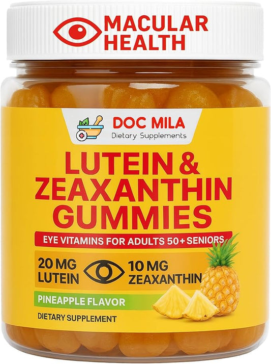 Lutein & Zeaxanthin Gummies – Eye Vitamins for Adults 50+ & Seniors – Eye Health Supplements for Over 50 Adults – Luteina y Zeaxantina para Los Ojos – 30 Chewable Gummy