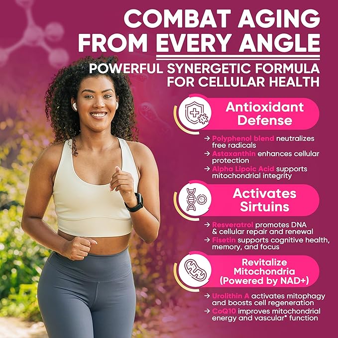 NMNH Gummies 300MG with Urolithin A, Polyphenol Blend, Resveratrol, NAD+ Supplement for Women & Men Boost NAD+ Levels, Optimized Aging, Cell Regeneration, DNA Repair, Energy, Focus, Sugar Free, 60cts
