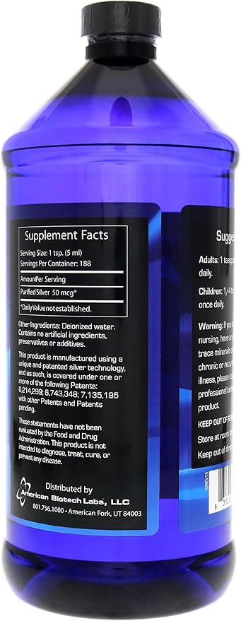 American Biotech Labs ASAP 10 PPM Silver Sol Immune System Support | 2 Pack of 32 Oz Totalling 64 Oz