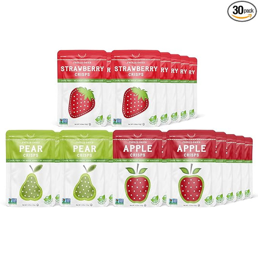 Nature’s Turn Freeze-Dried Fruit Snacks, Snack Size Variety, Pack of 30 (0.35 oz Each)