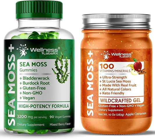 Sea Moss Gummies Irish Sea Moss Gel Apple Cinnamon Flavor