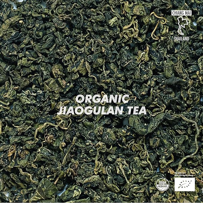 Organic Gynostemma Tea - Jiaogulan Tea 17.63 OZ (400+ cups) – Certified USDA & EU Organic – Loose Leaf - Caffeine Free - Directly from Thailand Local farmer - Eternal life Herb - Northlandtea