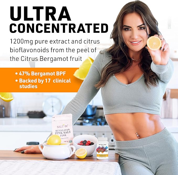 Citrus Bergamot for Women, Clinically Tested Bergamot Supplement specifically formulated for Womens Health and Wellness, Antioxidant,1200mg, 90 Tablets