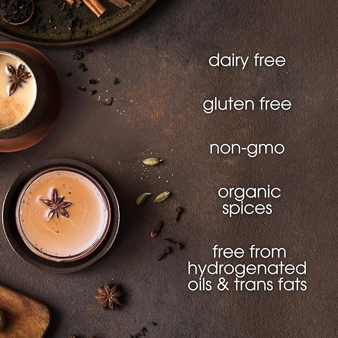 David Rio Tortoise Green Tea Chai Tea Latte Mix, 64 Oz, Green Tea, Organic Spices, Dairy Free, Serve Hot or Cold, Just Add Water or Milk, 52 Servings, Perfect for Food Service