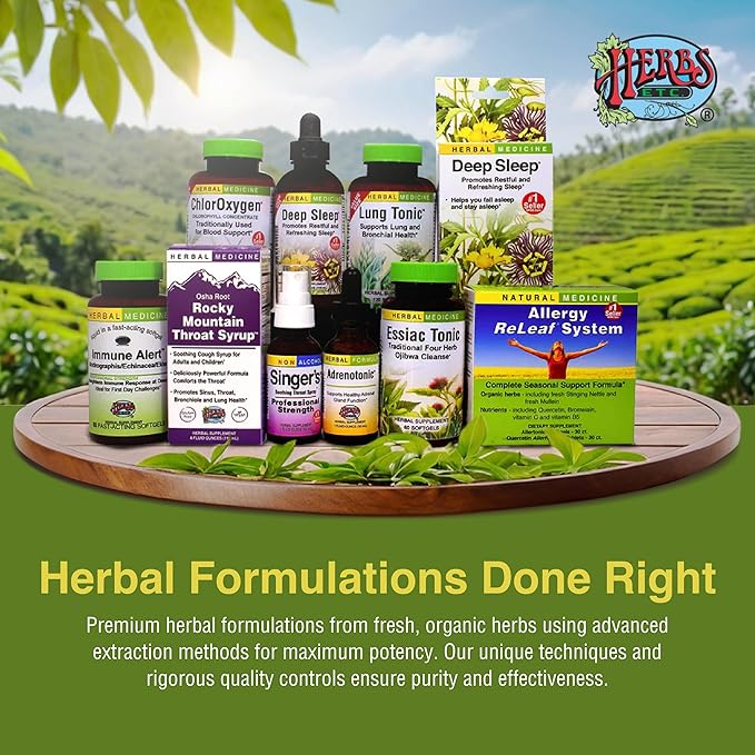 Herbs Etc. ChlorOxygen Chlorophyll Concentrate - Highly-Concentrated Energy Support - Aids Healthy Blood Circulation - Natural Vitality Support - Alcohol-Free - 1 fl oz (About 66 Servings)