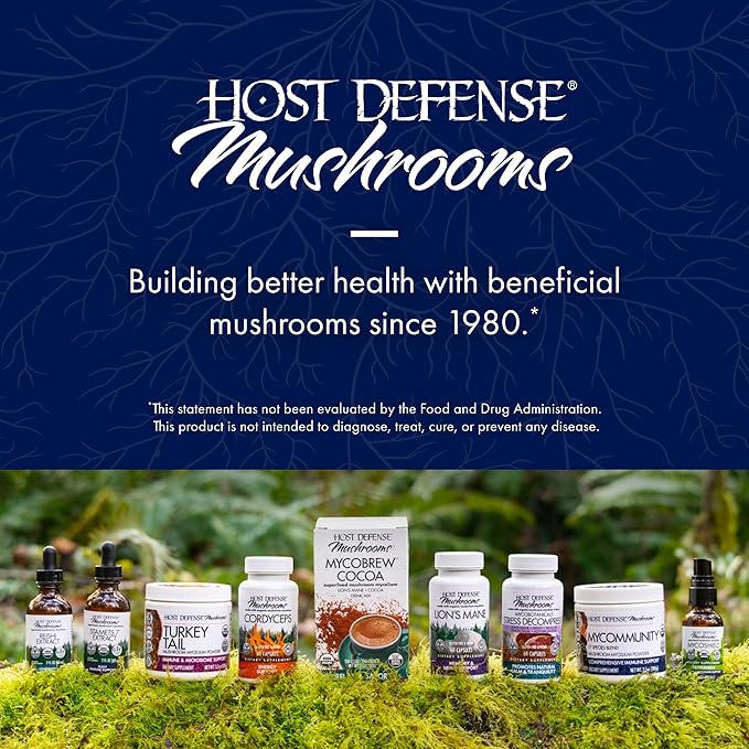 Host Defense Elderberry Plus Syrup - Immune, Respiratory & Lung Support Supplement* - Liquid Mushroom Supplement with Turkey Tail, Reishi, Agarikon & Chaga* - 4 fl oz (12 Servings)