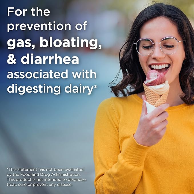Lactaid Fast Act Lactose Intolerance Relief Caplets with Lactase Enzyme & Original Strength Lactose Intolerance Relief Caplets with Natural Lactase Enzyme
