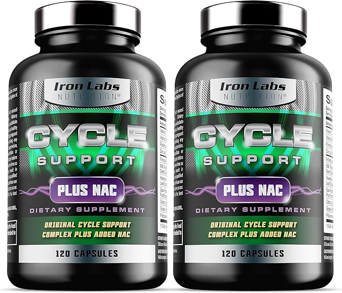 Cycle Support Plus NAC (N-Acetyl-L-Cysteine) - On Cycle Support Supplements for Men - with N Acetyl L Cysteine, Milk Thistle, Hawthorne Berry and More (240 Capsules)