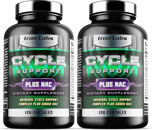 Cycle Support Plus NAC (N-Acetyl-L-Cysteine) - On Cycle Support Supplements for Men - with N Acetyl L Cysteine, Milk Thistle, Hawthorne Berry and More (240 Capsules)